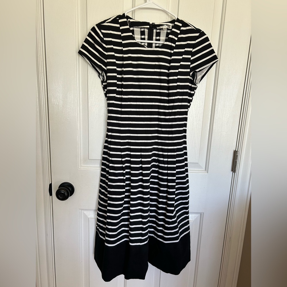Black and White Striped Dress